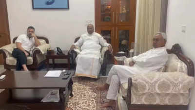 Bihar CM Nitish Kumar meets Kharge, Rahul; discusses roadmap for opposition unity