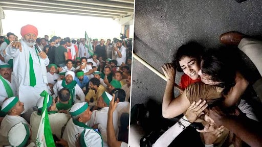 Wrestlers’ protest: Farmers led by Rakesh Tikait stage sit-in after being prevented entry, Ghazipur border closed