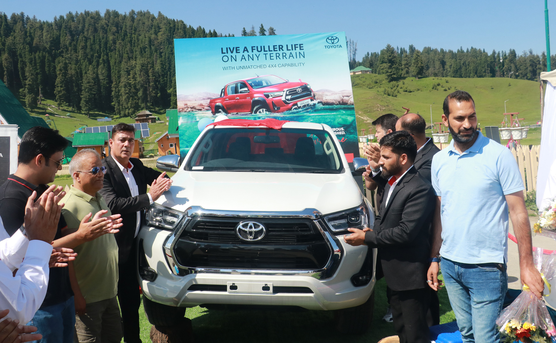 Autowings Toyota launches Toyota HILUX at Golf Course Gulmarg