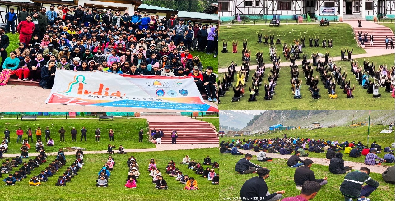 Art of Living conducts “India meditates” prog in meadows of Sonamarg