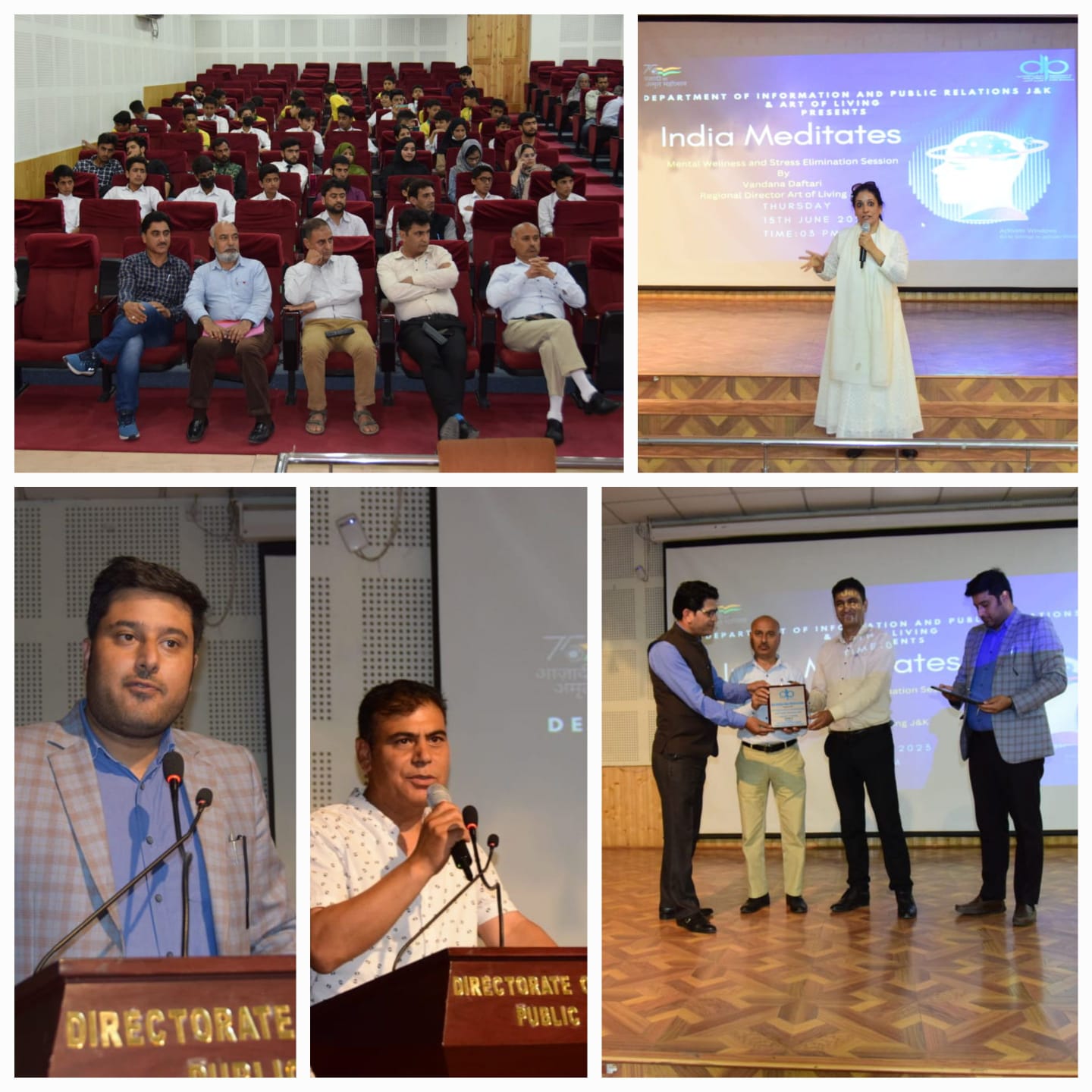 DIPR, Art of Living organises “India Meditates”, a mental wellness session