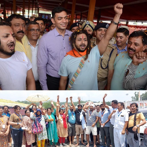 District Administration Kathua accords rousing reception to Shri Amarnathji Yatris at Lakhanpur