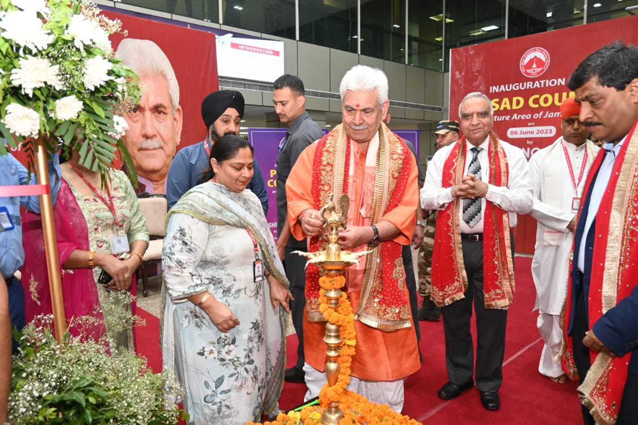 LG inaugurates SMVDSB’s Prasad cum Souvenir Counter at Jammu Airport