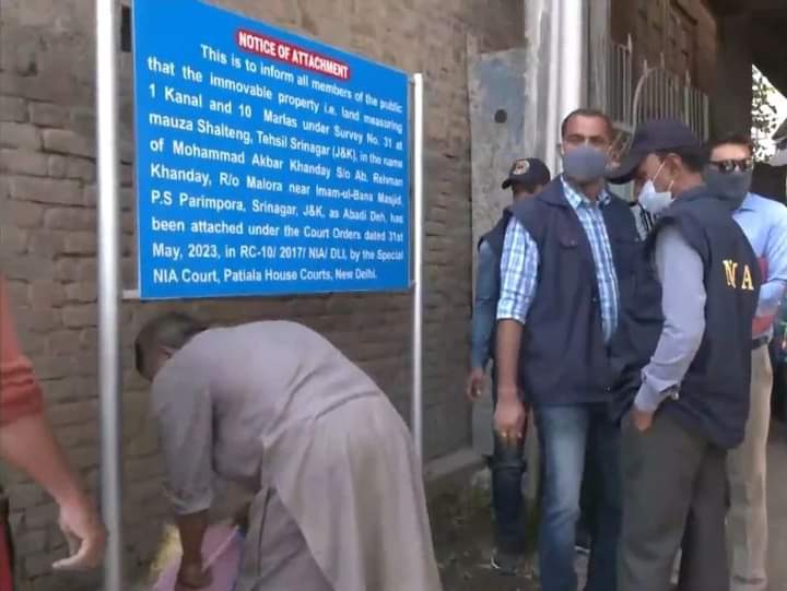 NIA attaches two more properties in terror funding case in Kashmir