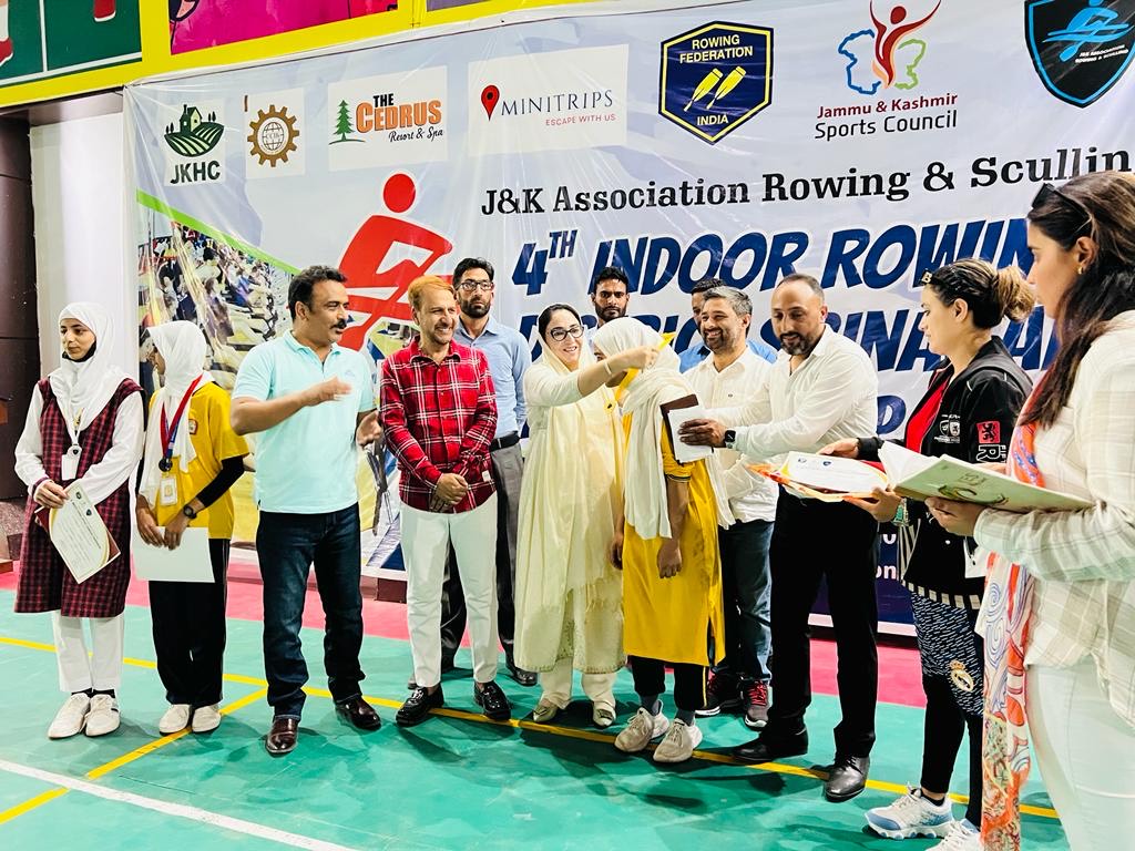 4th District Srinagar Indoor Rowing Championship-2023 concludes at Indoor Sports Complex Elahibagh