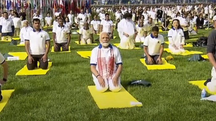 Yoga Day celebration at UN headquarters create a Guinness World record