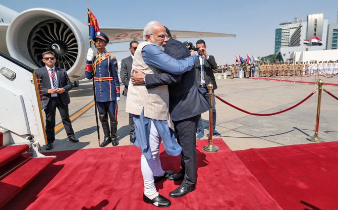 PM Modi arrives in Egypt on two-day state visit