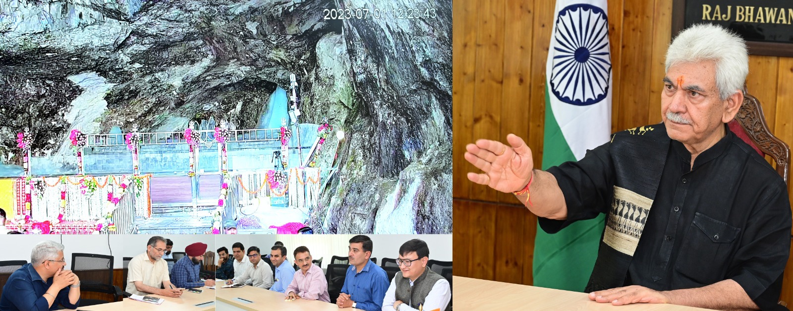 Shri Amarnath Ji Yatra-2023: LG Reviews SASB Control Room Operations