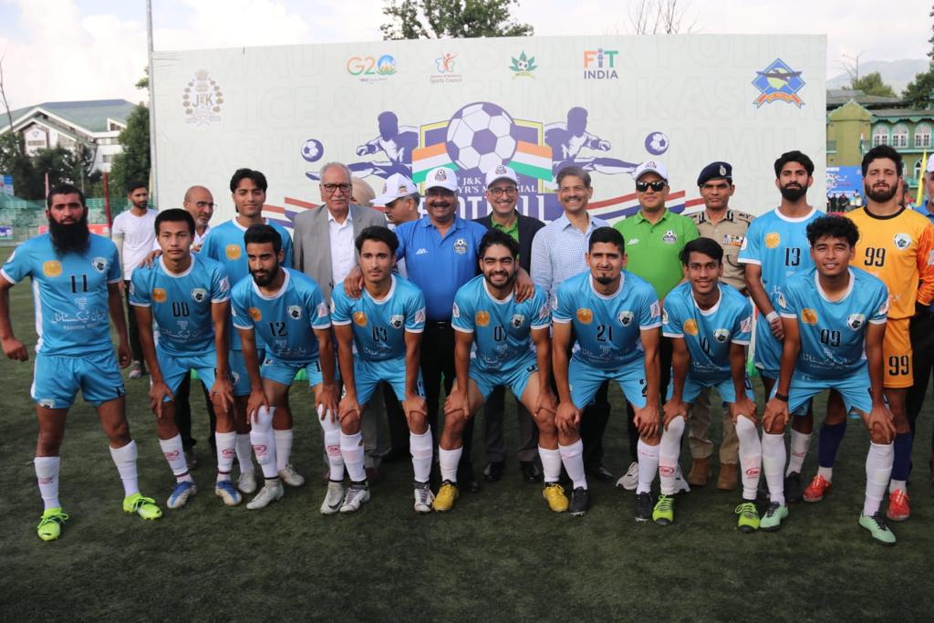 DGP declares open 19th J&K Police Martyrs Memorial Football Tournament at Synthetic Turf, TRC Srinagar