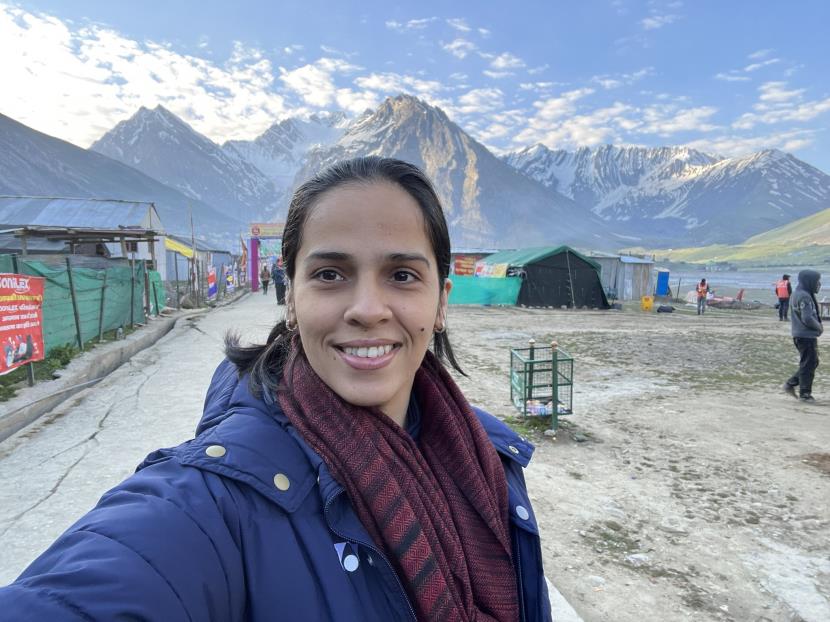 Saina Nehwal pays obeisance at Amarnath cave shrine
