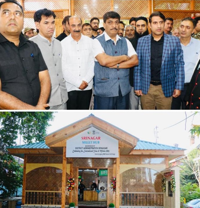 Dr Mehta inaugurates SHG-run cafeteria “Srinagar Millet Hub” at DC Office Srinagar