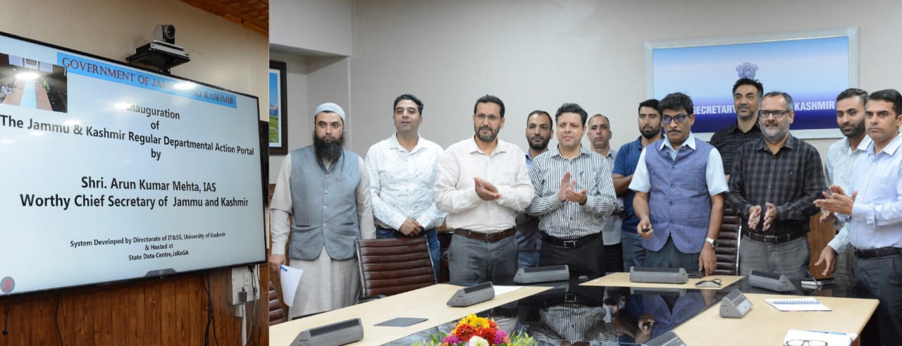 CS launches J&K Regular Departmental Action portal to ensure ‘Brashtachar Mukt J&K’