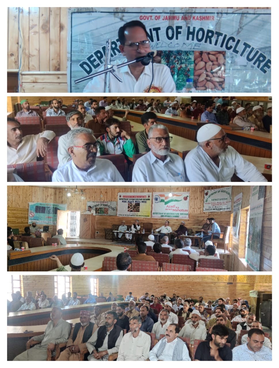 Director Horticulture visits Budgam; tours multiple high-density orchards