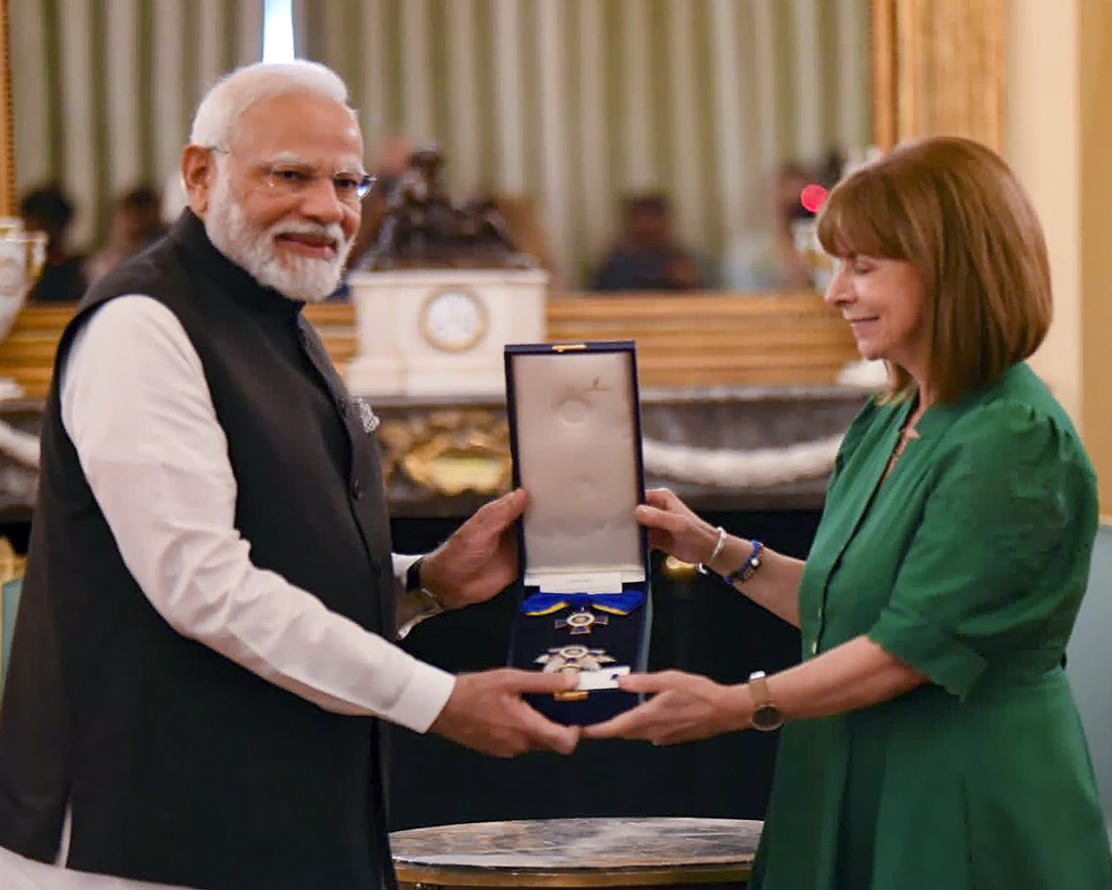 Greece confers PM Modi with Grand Cross of the Order of Honour