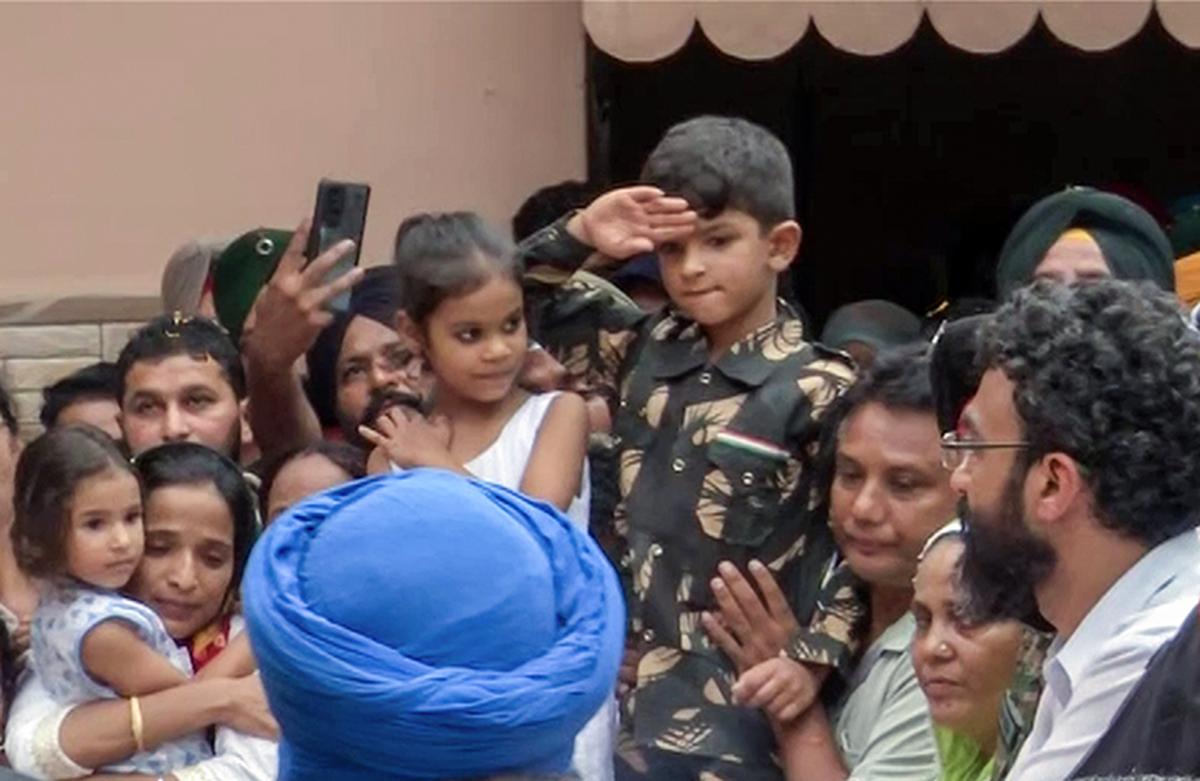Last salute: 6-year-old son bids farewell as Col Manpreet Singh is cremated