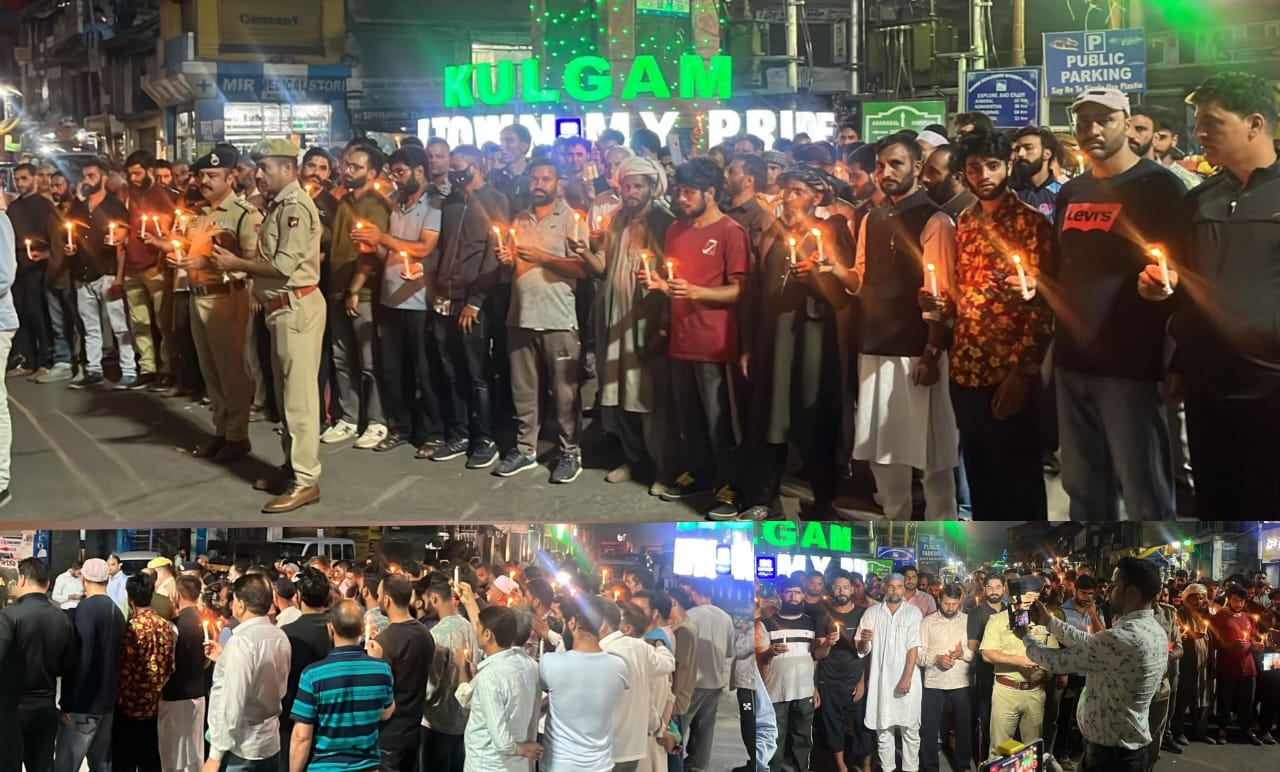 Candlelight marches held in Kupwara & Kulgam to pay tributes to Kokernag martyrs