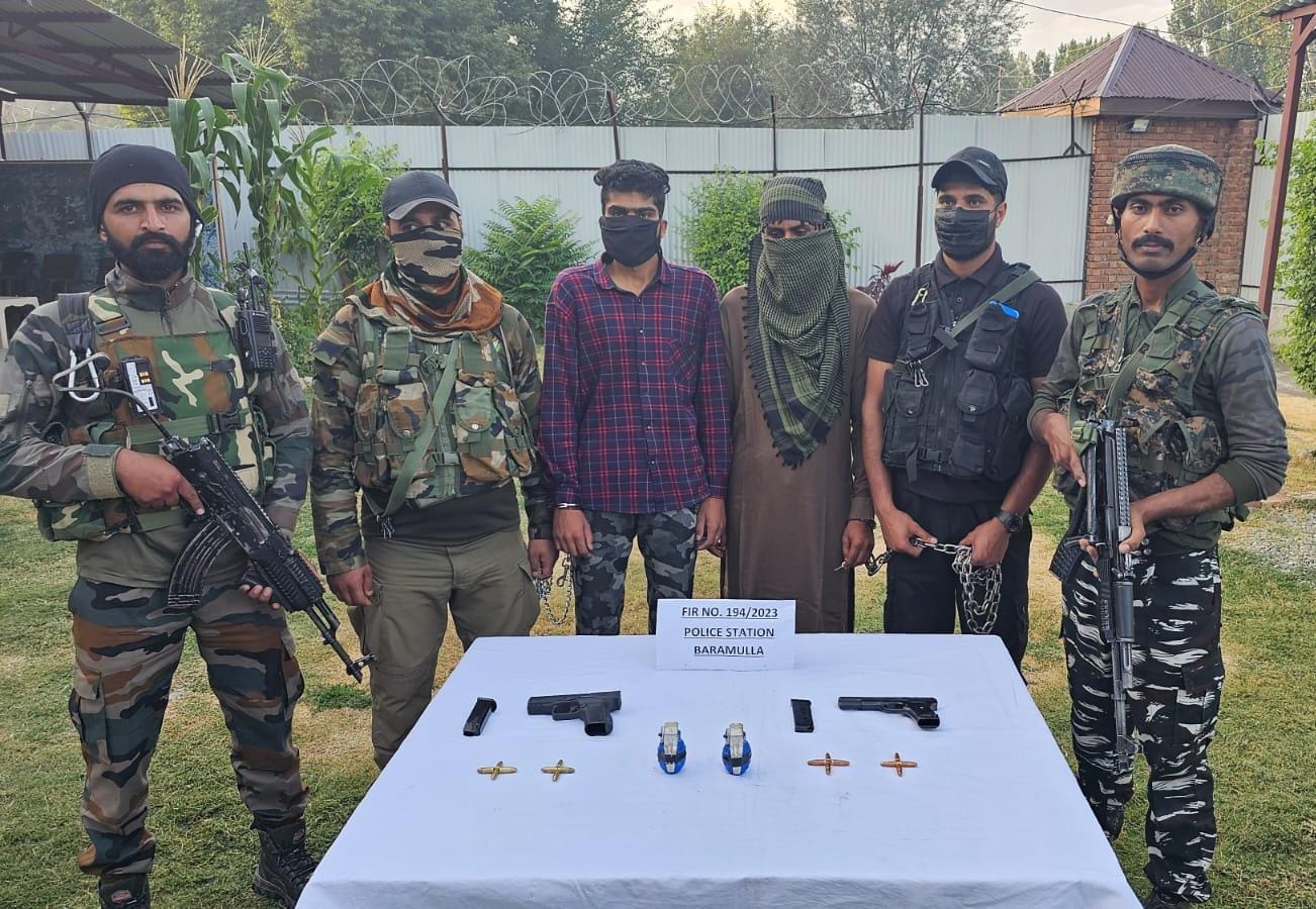 2 terrorists arrested in B’mulla, arms and ammunition recovered: Police
