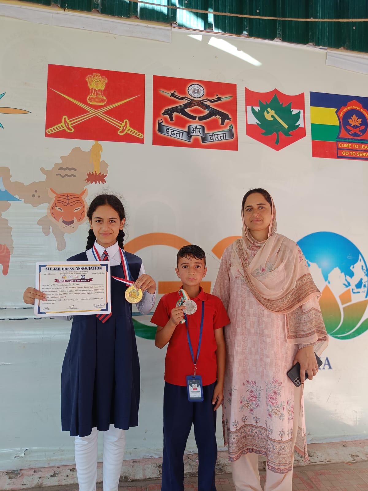 Two students of AGS Bandipora excel in UT Level Chess Championship