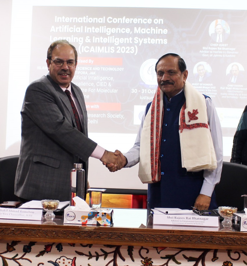 ‘Artificial Intelligence, Machine Learning and Intelligent Systems’: Advisor Bhatnagar addresses International Conference at IUST