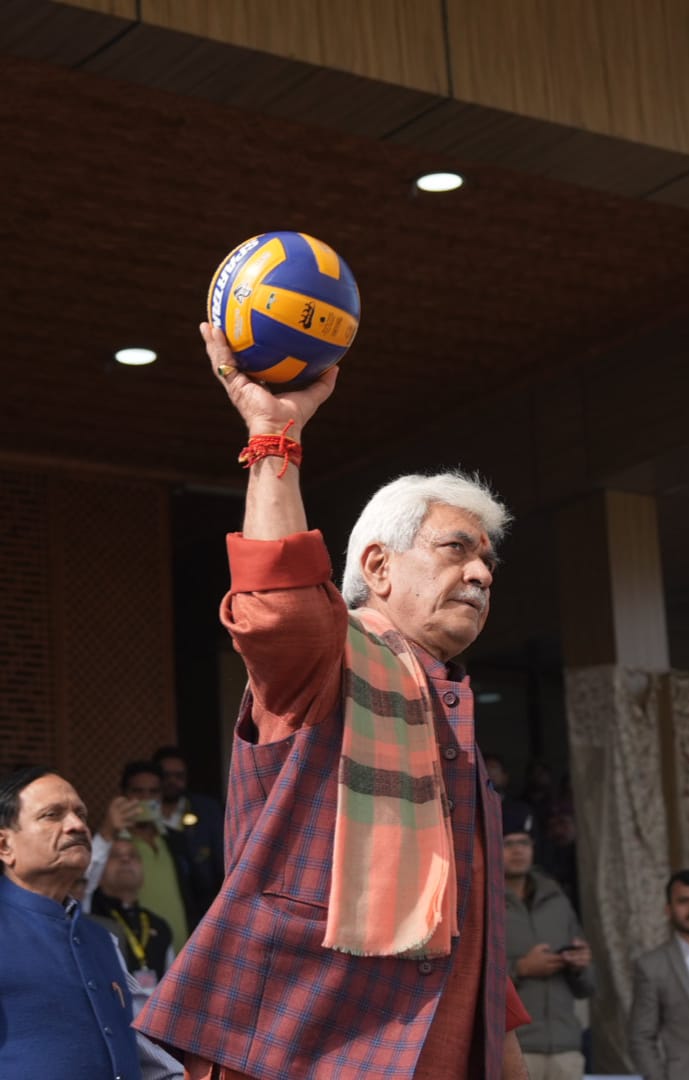 UT Foundation Day: LG Sinha inaugurates 67th National School Games in Football U19, Volleyball U17 Boys at Bakshi Stadium