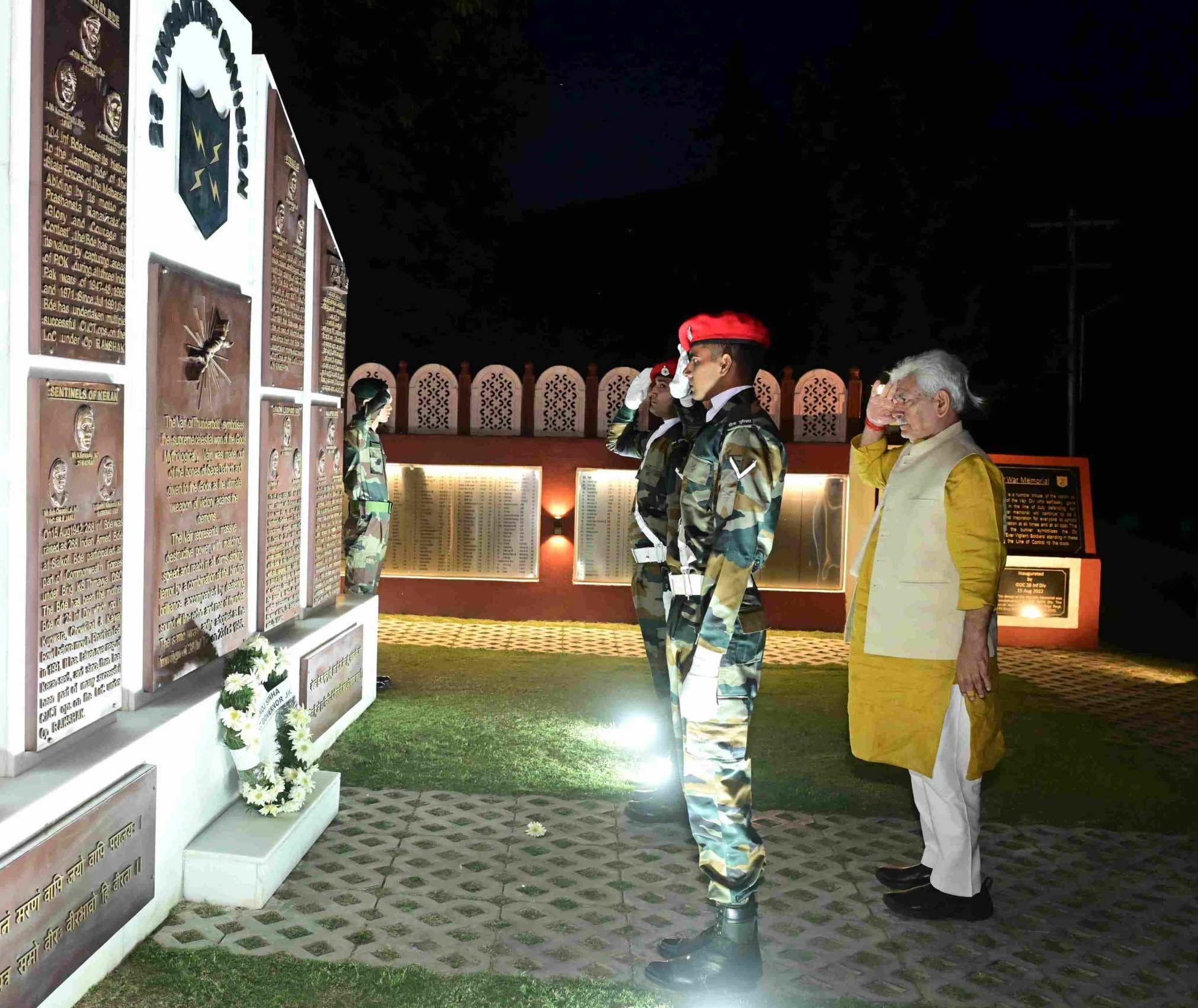 LG pays homage at Vajr War Memorial in Kupwara