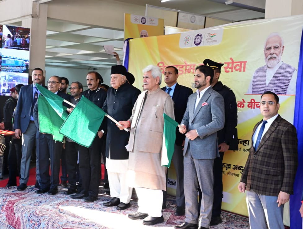 LG flags off the first Vistadome coach train to Banihal from Srinagar station