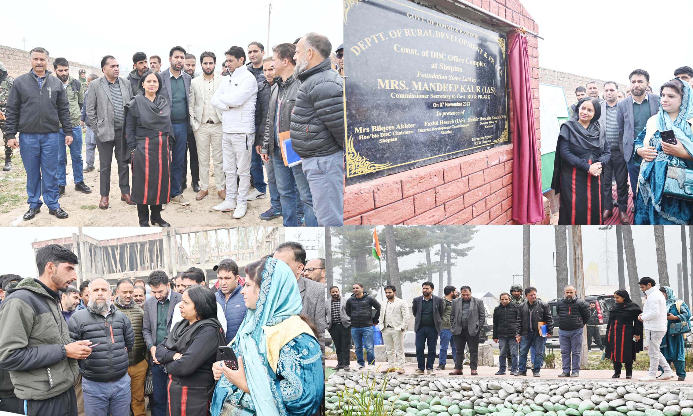 Mandeep Kour lays foundation stone for DDC office complex at Shopian