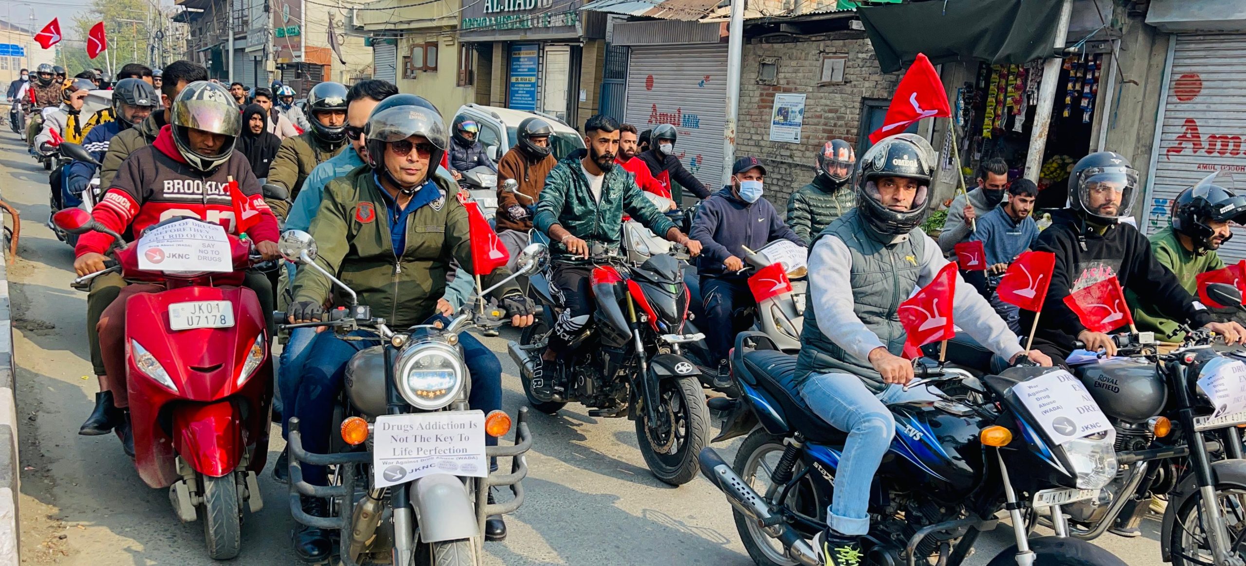 NC organizes bike rally against drug addiction from Zadibal to Hazratbal