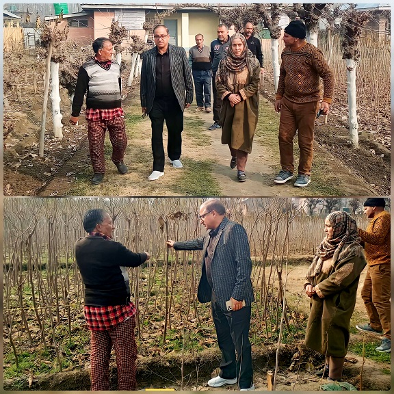 Director SDD visits mulberry farms, blocks, nurseries & offices in south Kashmir