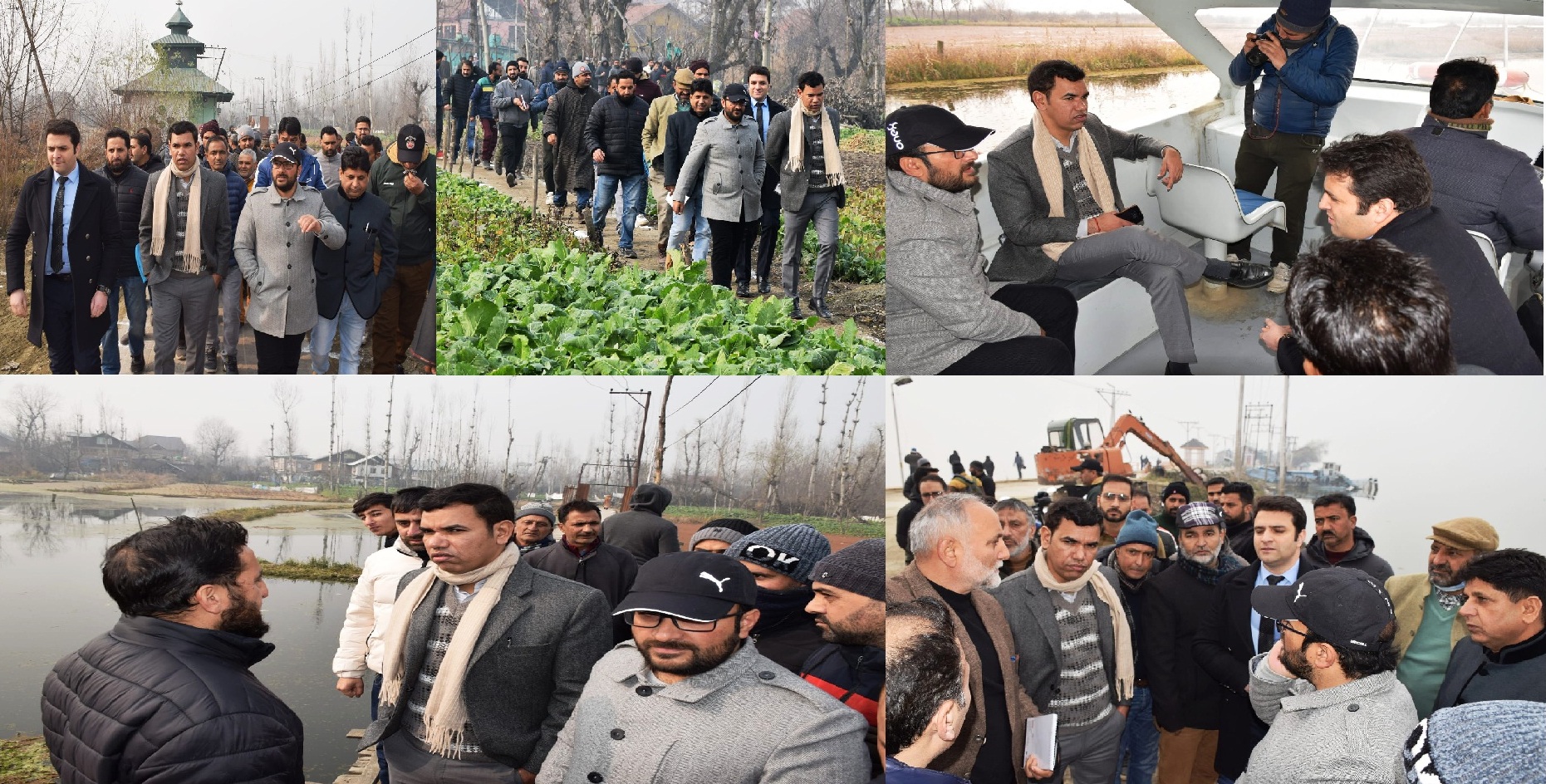 Div Com Kashmir visits interior hamlets of Dal Lake