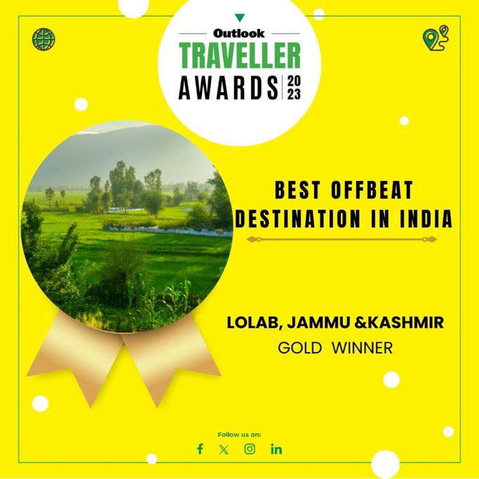 Lolab Valley clinches Gold Award for best offbeat destination