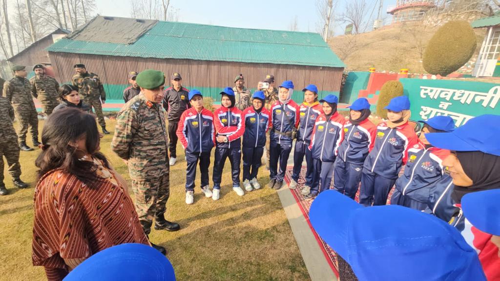 Indian Army conducting CBT for woman cricketers of Kupwara