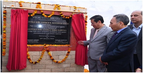 CJ lays foundation stone for Special Court for NIA cases at DCC Jammu
