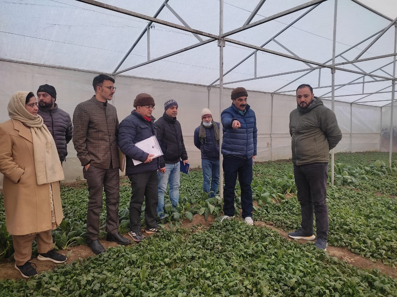 Director Agriculture inspects under-implementation works in Srinagar District