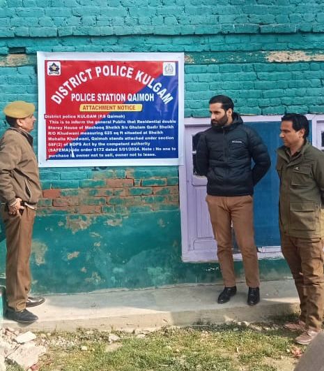 Property of ‘notorious’ drug peddler attached in Kulgam