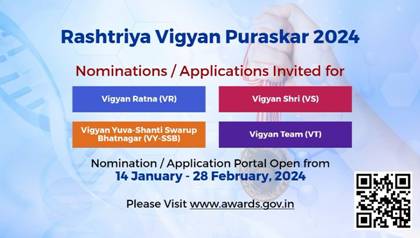 Govt calls for nominations for first-ever ‘Rashtriya Vigyan Puraskar’