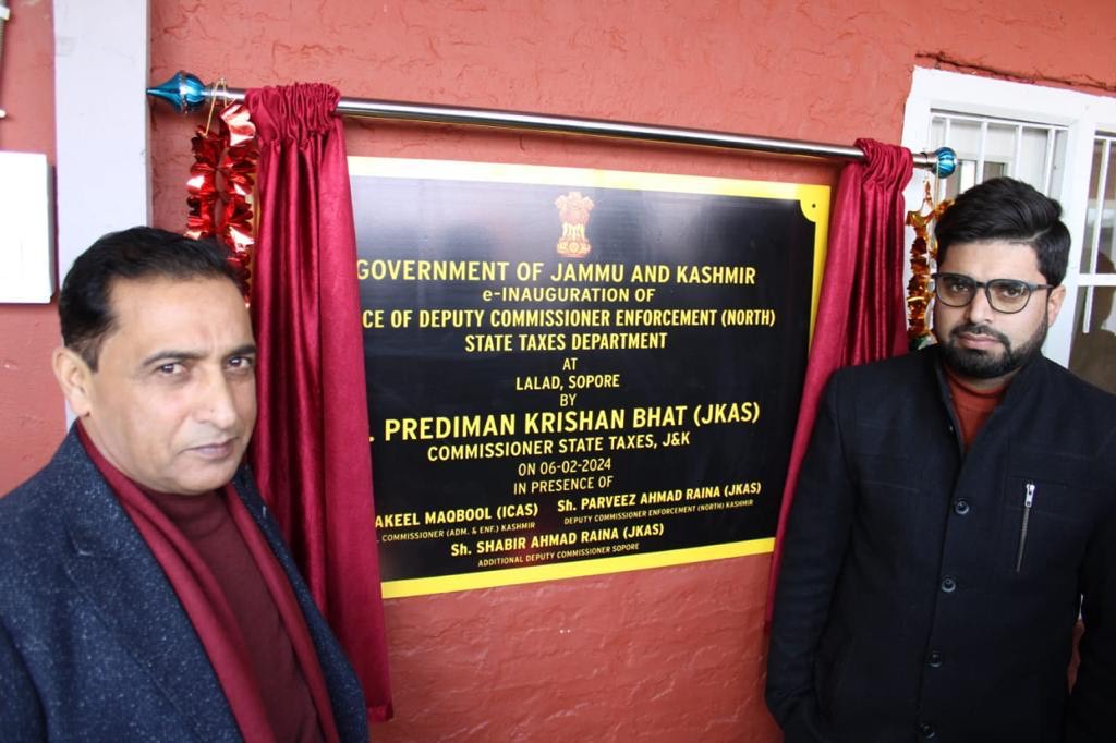 Commissioner State Taxes e-inaugurates new office of DC Enforcement in North Kashmir
