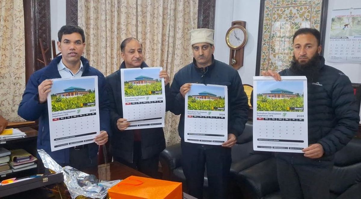 Div Com Kashmir unveils Wall Calendar-2024 of Sericulture Department