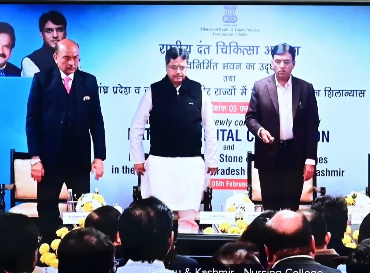 Health minister lays foundation stone of new college and hostel at Handwara