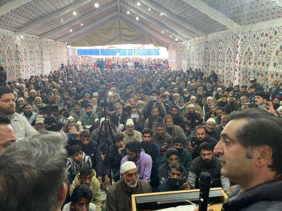 Sajad Lone leads crucial meetings in Trehgam & Kupwara Constituencies