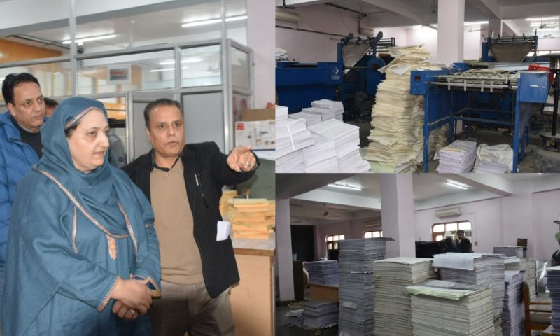 Secretary inspects functioning of Government Press