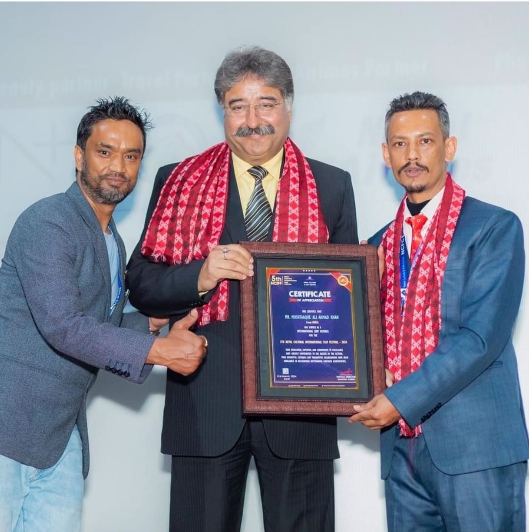 Kashmiri Filmmaker Mushtaaque Ali Ahmad Khan shines as member of international jury at NCIFF