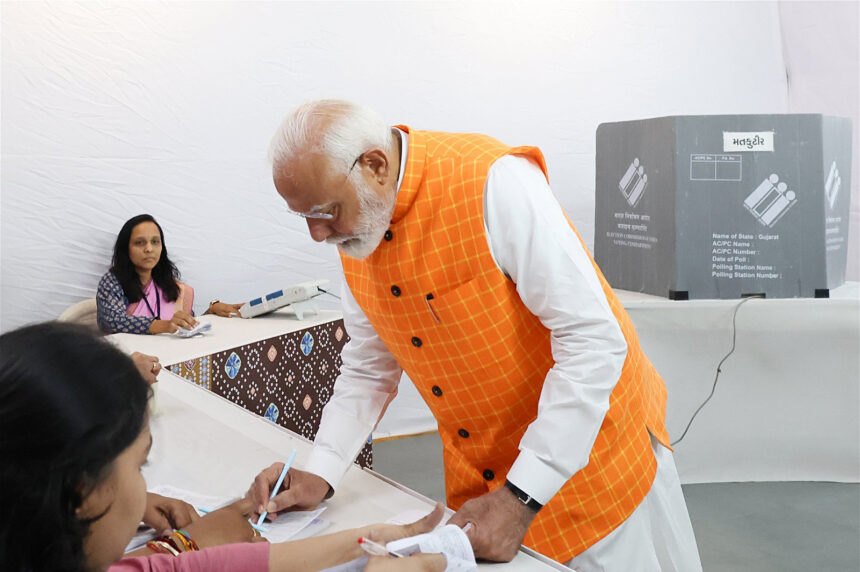 LS polls: PM Modi casts his vote in Gandhinagar; praises EC and underlines importance of voting