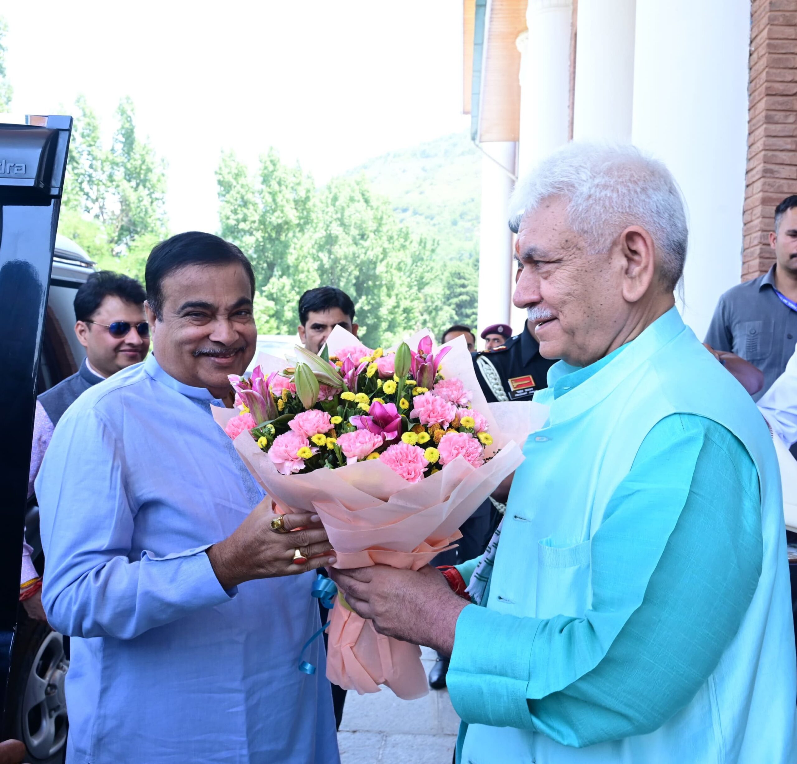 Union Minister for Road Transport and Highways, Nitin Gadkari chairs review meeting of road & highway projects of J&K at Raj Bhawan