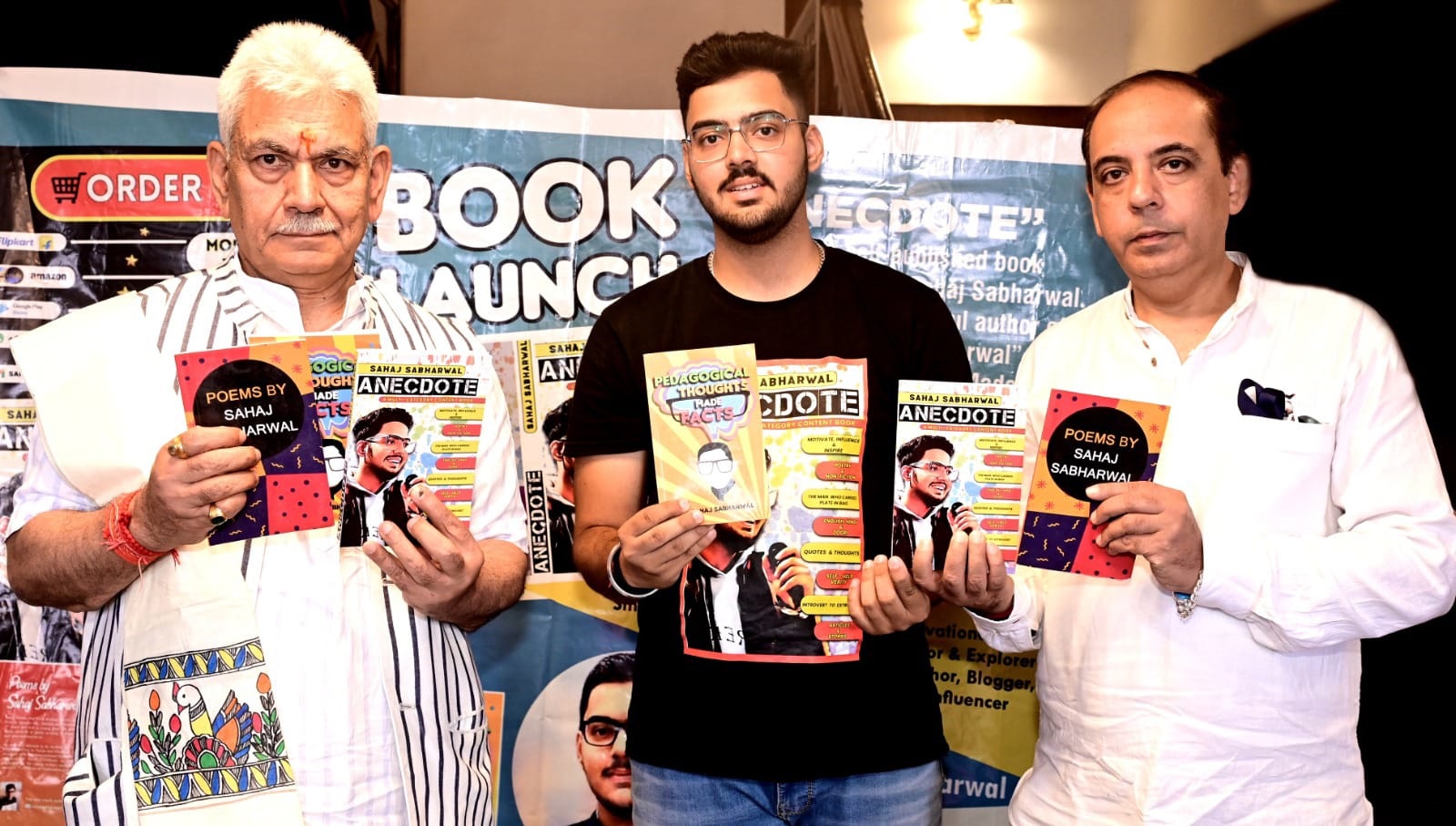 Lt Governor releases Sahaj Sabharwal’s book titled “Anecdote”