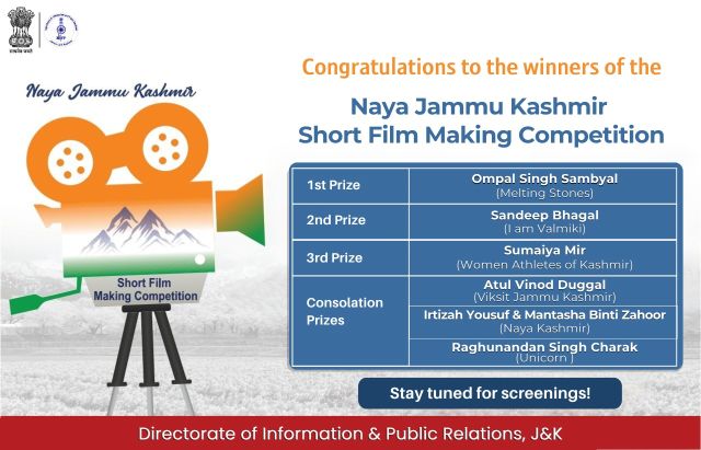 Naya Jammu Kashmir Short Film Making Contest: DIPR declares winners