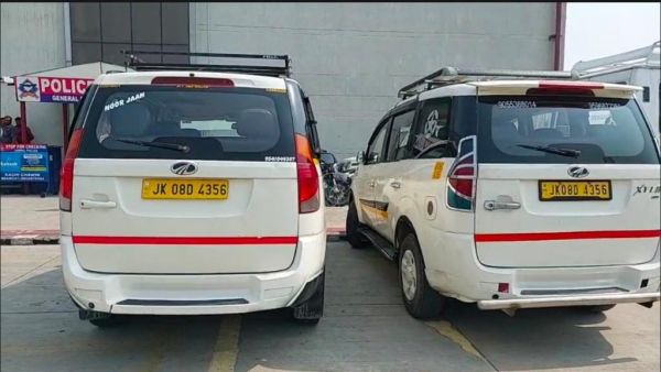 Two cabs with identical registration number seized in Jammu