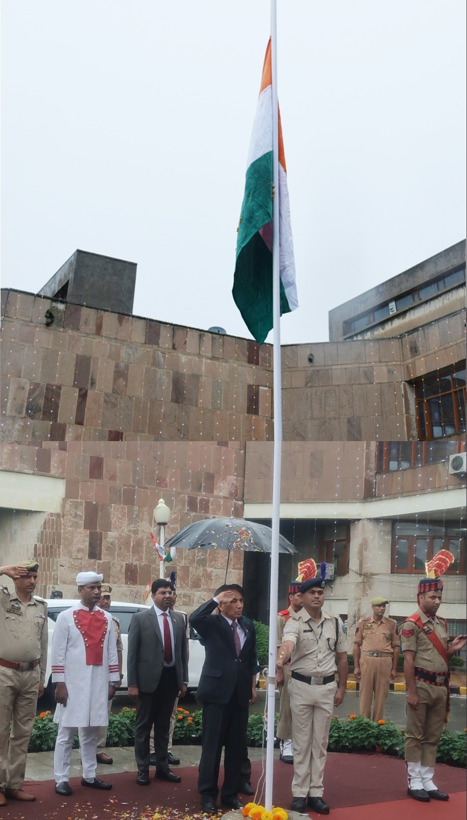 Chief Justice hoists National Flag at High Court Srinagar