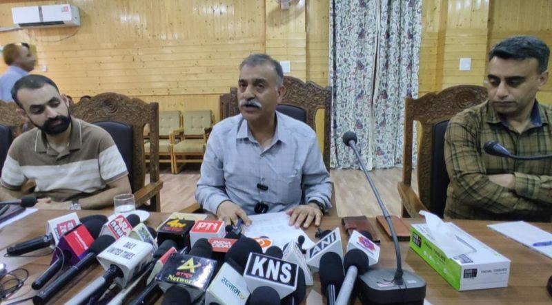DEO Bandipora addresses briefs media regarding election schedule