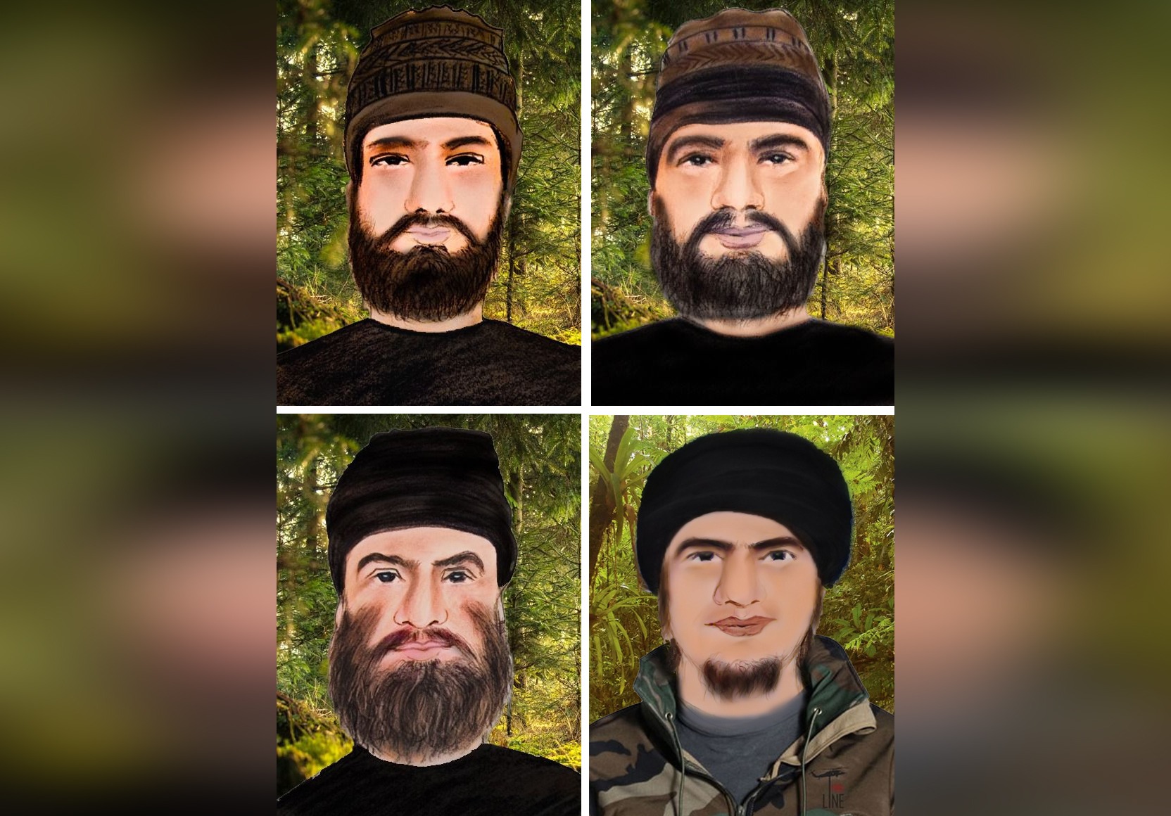 Police release sketches of 4 terrorists in Kathua, massive search operation underway